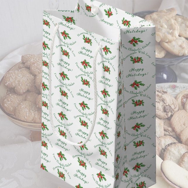 Redigerbar Helgdag Baking Gift White Glad helg (Skapare uppladdad)