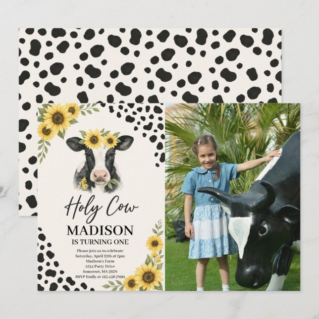 Redigerbar Heliga Fotoinbjudan till födelsedagsfot Inbjudningar (Fram/baksida)