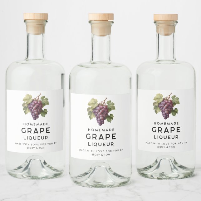 Redigerbar hemgjord recept på drucliqueur spritflaskor etikett (Flaskor)