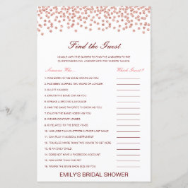 Redigerbar Hitta Gäst Bröllopsduschspel