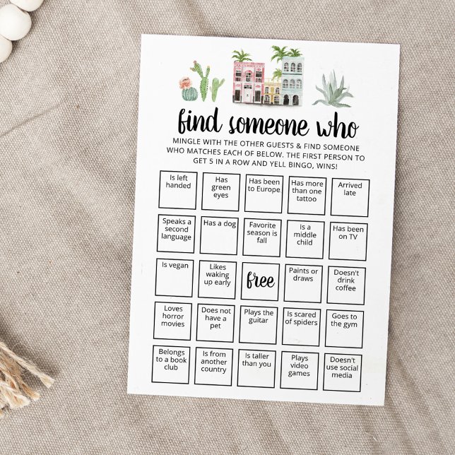 Redigerbar Hitta någon som spel Bingo spel Kort (Skapare uppladdad)