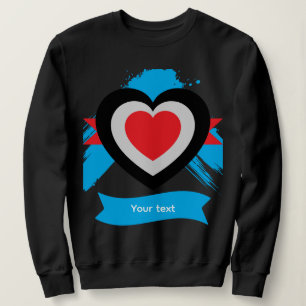 Redigerbar hjärta med anpassad textdesign t shirt