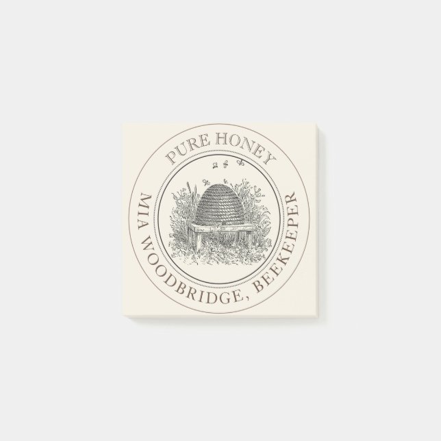 Redigerbar honungsbiodlare Skep Post - anteckninga Post-it Block (Framsida)