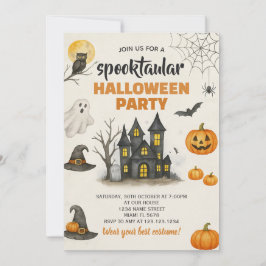 Redigerbar höst Halloween Inbjudan