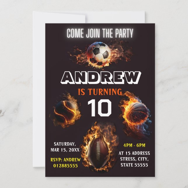 Redigerbar inbjudan till alla stjärnsporter på föd (Framsida)