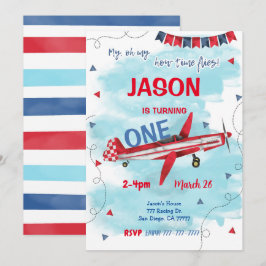 Redigerbar inbjudan till flygplan