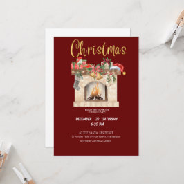 Redigerbar inbjudan till julfest