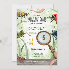 Redigerbar inbjudan till Kryp-födelsedag