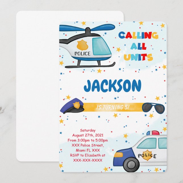 Redigerbar inbjudan till polisdag (Fram/baksida)