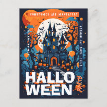 Redigerbar inbjudan till Pumpkin Castle Halloween