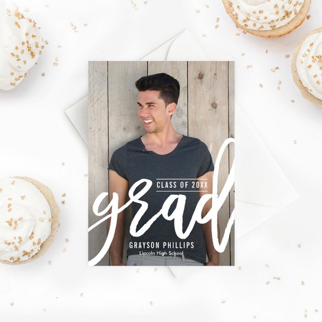 Redigerbar inbjudan till Studenten i Färg Brushed  (Skapare uppladdad)