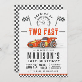 Redigerbar inbjudan till Tävling-bil 2:a födelseda