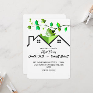 Redigerbar inflyttningsinbjudan, hus inbjudningar