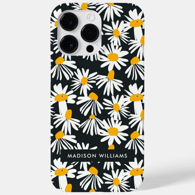 Redigerbar inskription Blommor Minimalistisk  Case (Baksida)