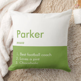 Redigerbar inskription Färg Personlig Namn Kudde