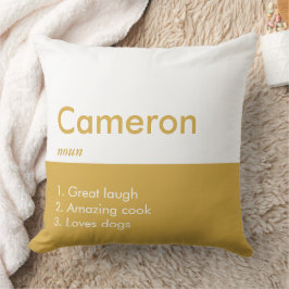 Redigerbar inskription Färg Personlig Namn Kudde