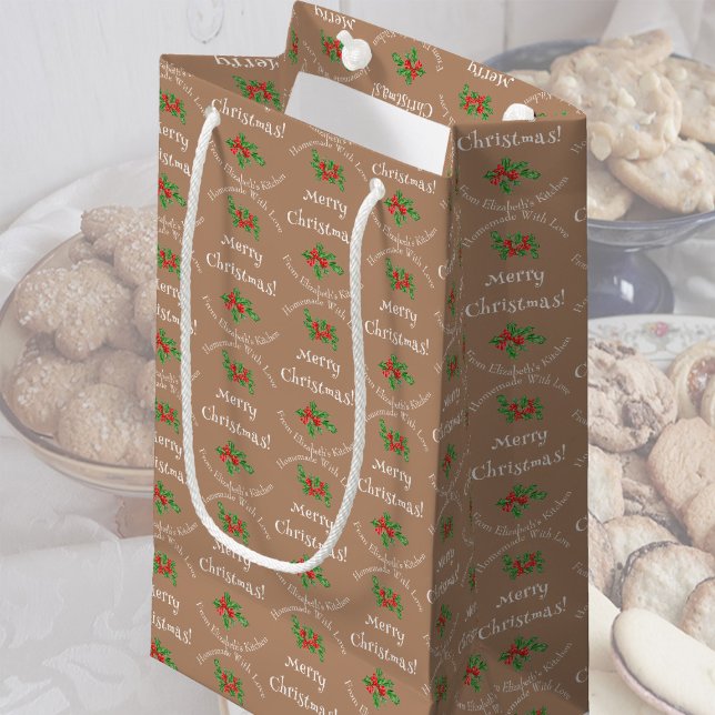 Redigerbar Julbakpresent Brun God Jul (Skapare uppladdad)