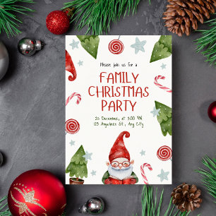 Redigerbar Julfest i julfamiljen Inbjudningar