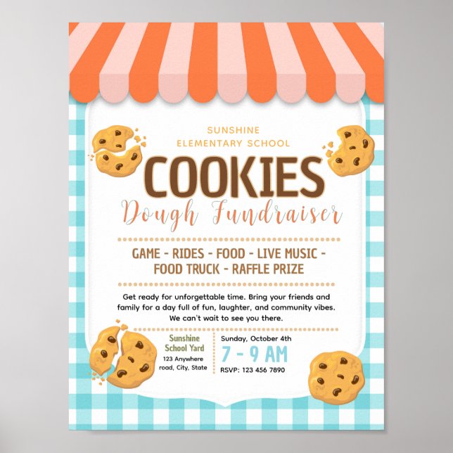 Redigerbar kakdough fundraiseringsfolder poster (Framsidan)