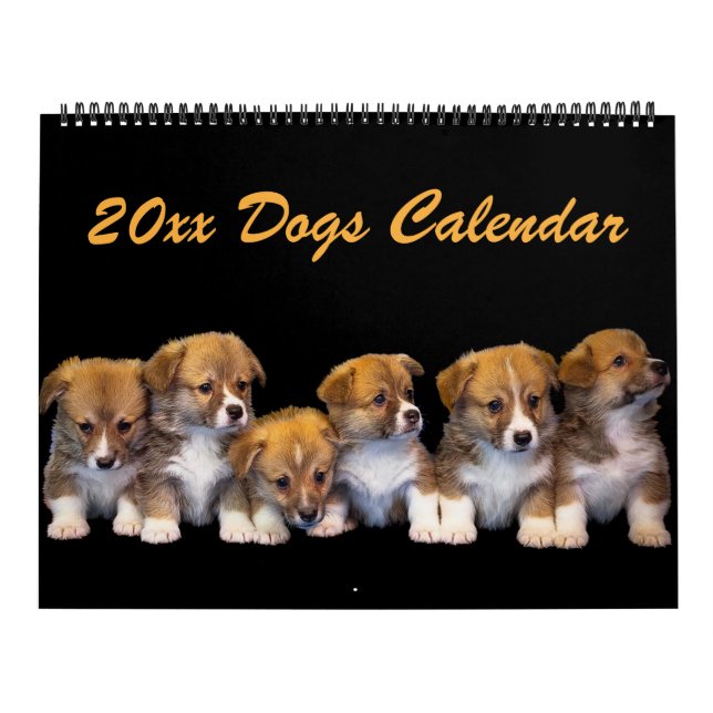 Redigerbar kalender för 20xx Hundar (Omslag)