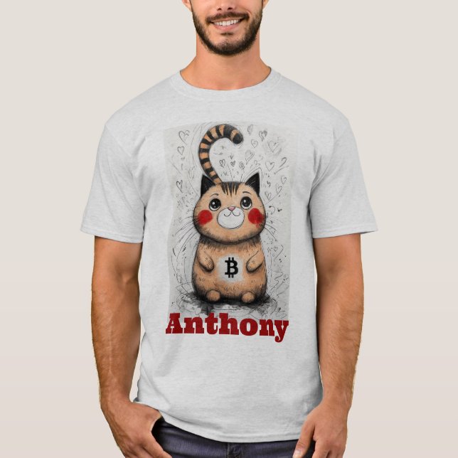 redigerbar kattkryptogåva t shirt (Framsida)