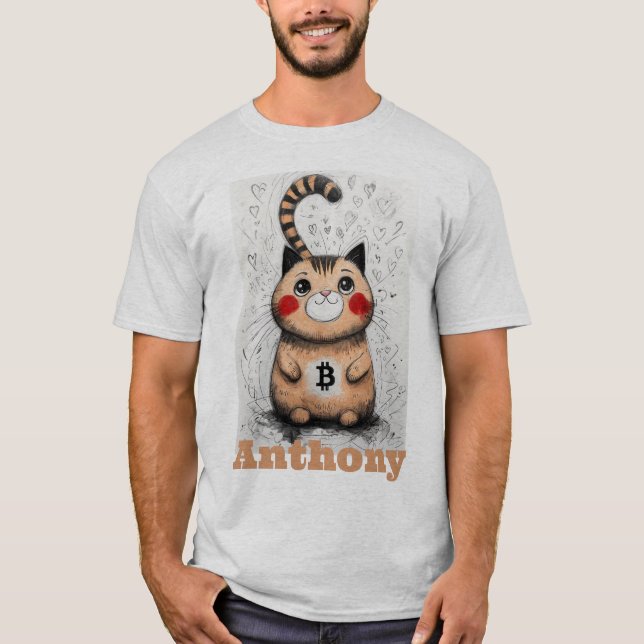 redigerbar kattkryptogåva t shirt (Framsida)