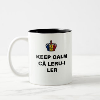 redigerbar KEEP CALM ca LERU-I LER Två-Tonad Mugg