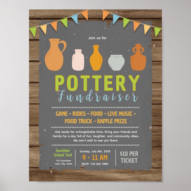 Redigerbar keramik klass flyer poster (Framsidan)