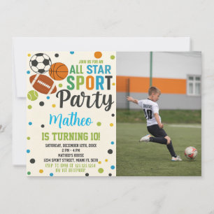 Redigerbar Kids Party-design Inbjudningar