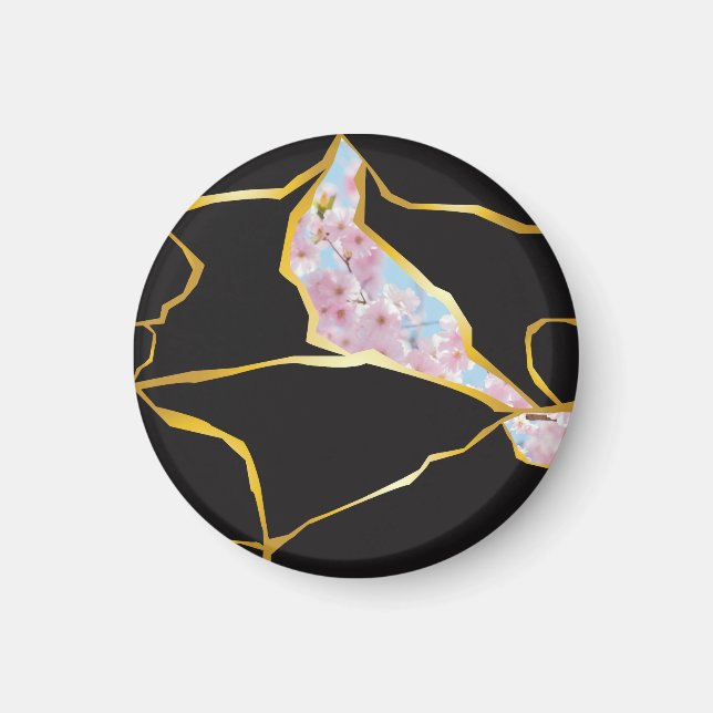 Redigerbar Kintsugi Design Magnet (Framsidan)