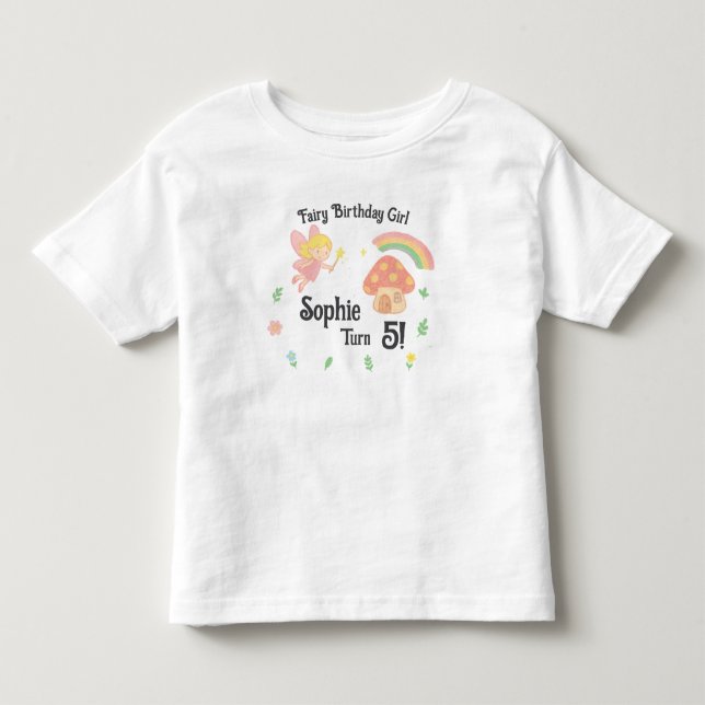 Redigerbar Krita Stil – Älv Svamp Skog T Shirt (Framsida)