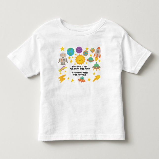 Redigerbar Krita Stil – Resa runt solen T Shirt (Framsida)