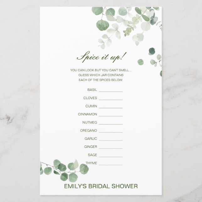 Redigerbar Krydda är Uppe, Nämn Krydda Bröllopsfes (Framsida)