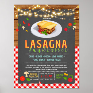 Redigerbar lasagne insamlingsflygblad poster