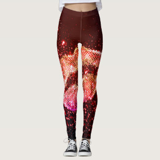 Redigerbar lippbild: Enkel grafisk design Leggings