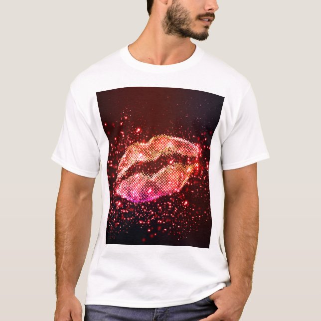 Redigerbar lippbild: Enkel grafisk design T Shirt (Framsida)