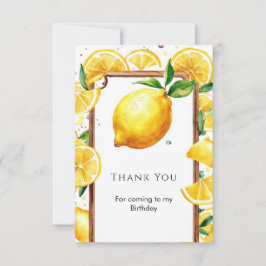 Redigerbar Little Lemon Födelsedag Tack Kort
