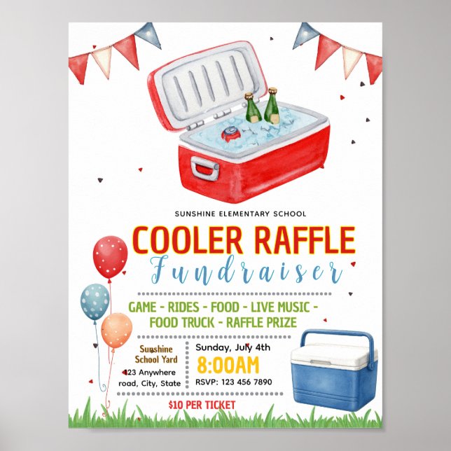 Redigerbar lottflyg för fundraising poster (Framsidan)