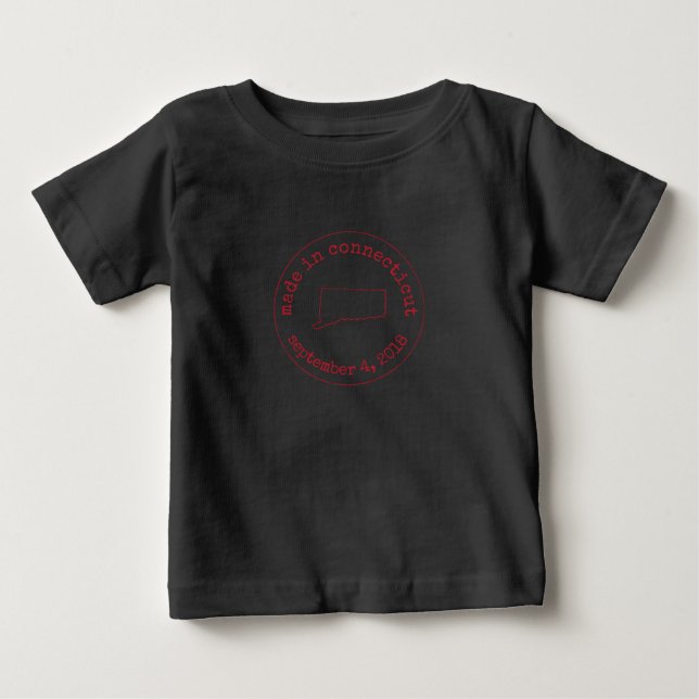 Redigerbar Made in Connecticut Frimärke of Approva Tee Shirt (Framsida)
