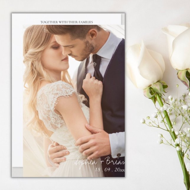 Redigerbar mall för minimal bröllopsinbjudan (Skapare uppladdad)