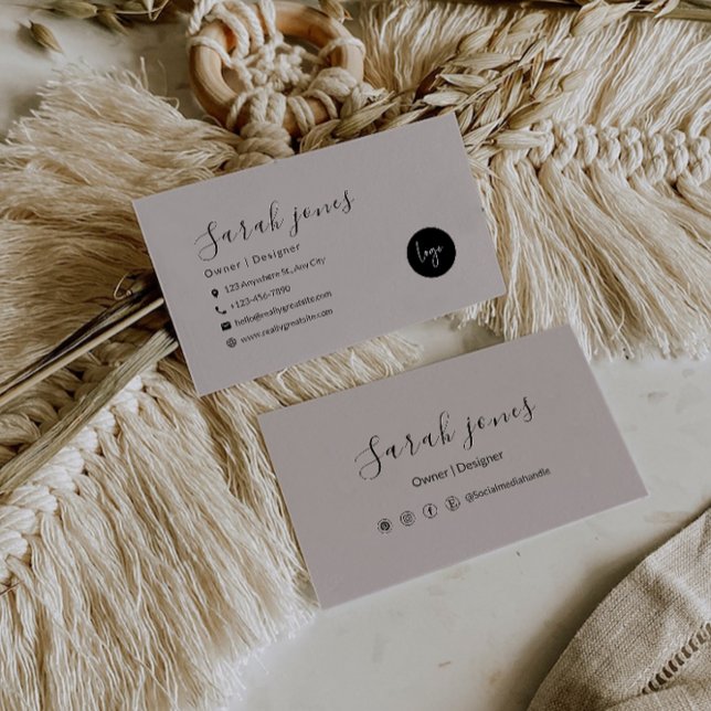 Redigerbar mall för minsta visitkort (Editable Minimalist Business Card Template)