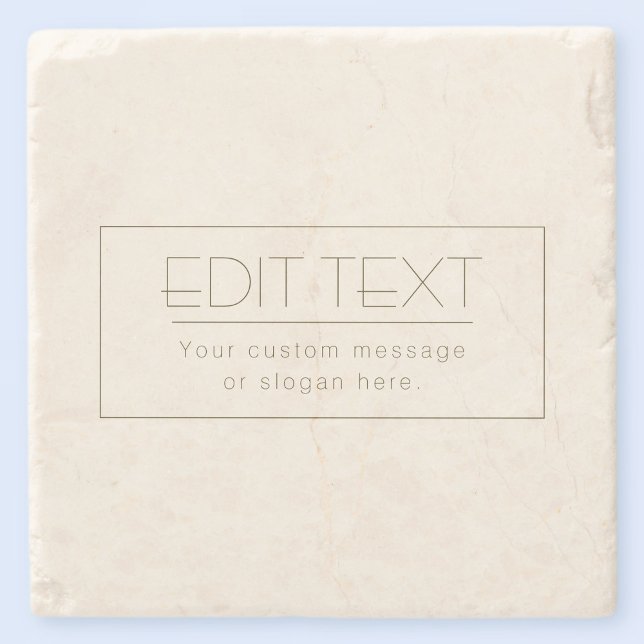 Redigerbar mall för snyggt | Benvit och Mörk brun Stenunderlägg (Skapare uppladdad)