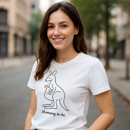Redigerbar Mamma för Kangaroo T-Shirt-design T Shirt