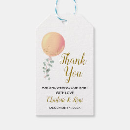 Redigerbar Märkre för neutral babydusch för könet Presentetikett