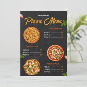 Redigerbar meny Pizza Menu Pizzaria Restaurant Men