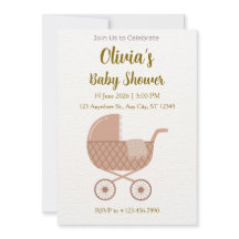 Redigerbar minimalistisk baby shower 