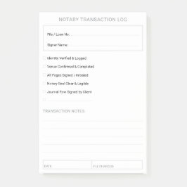 Redigerbar Mobil Notarius Kontrollista 4x6 Post-it Block