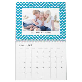 Redigerbar modern fotokalender för Färg och bildte Kalender