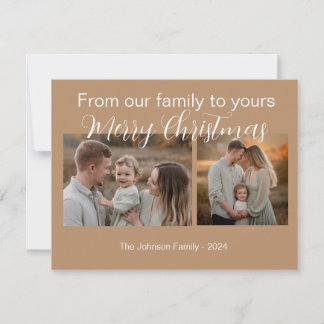 Redigerbar modern Helgdag med Anpassningsbar Foton Julkort