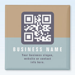 Redigerbar Modern QR-kod Mall | Dämpade Färger Magnet